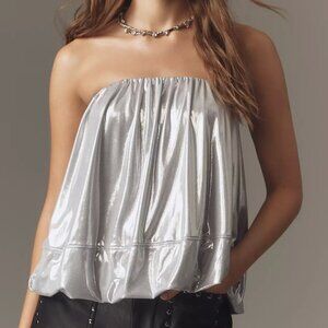 Maeve Shine Strapless Bubble Top NWT